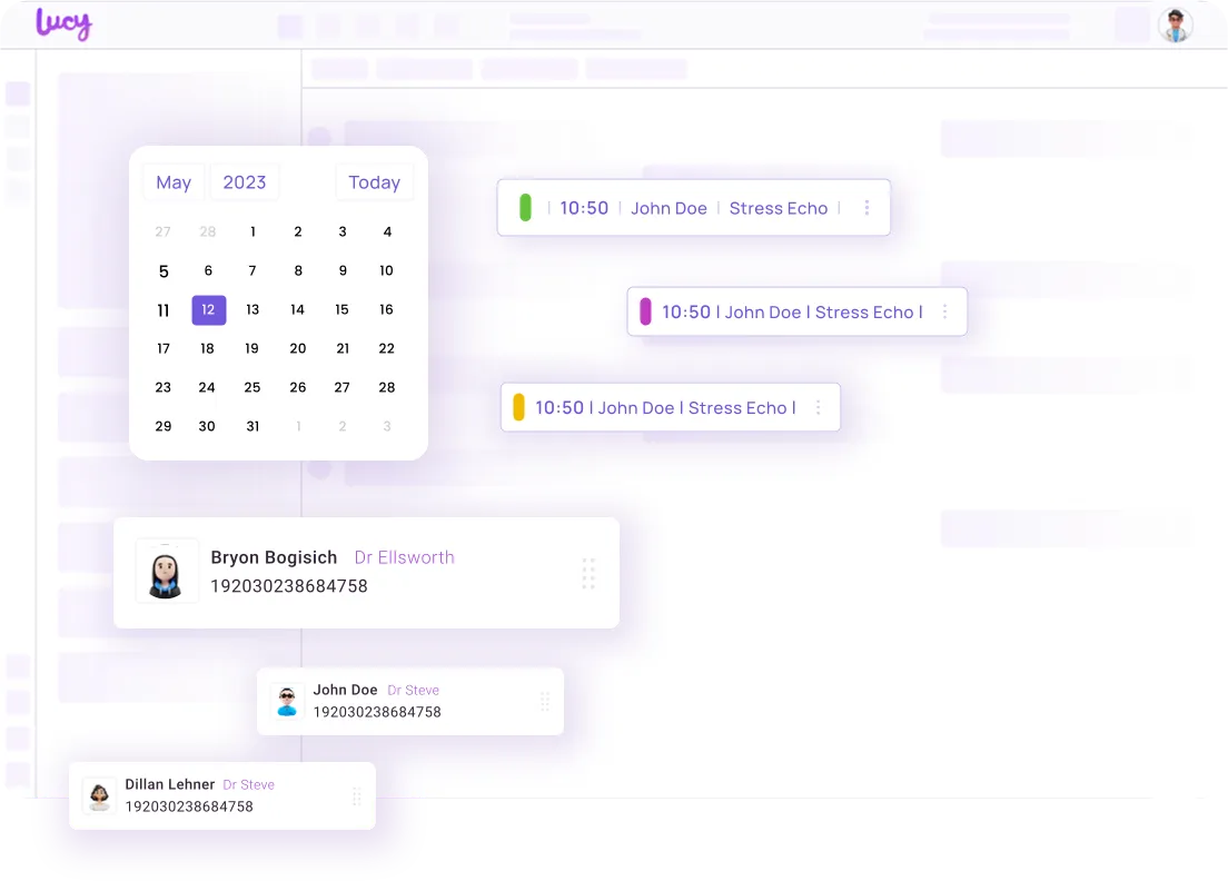 Lucy platform overview showing medical software features